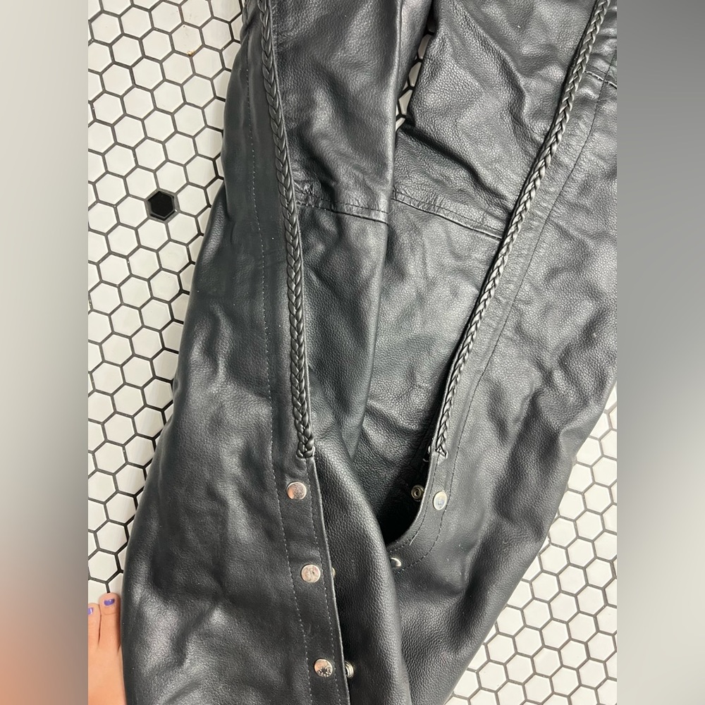 Chaps Cuir Wilsons Leather – Homme, XXL, Noir, Avec Zip Et Boucle – Excellent état